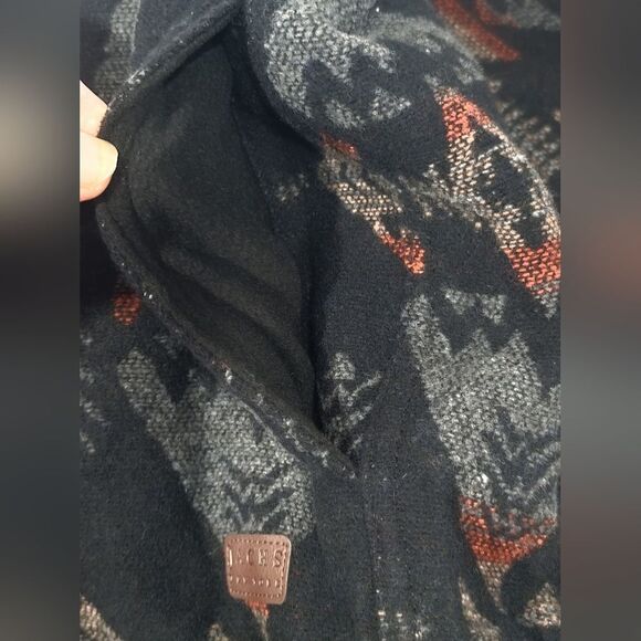 JACHS Men's XL Aztec Patterned Wool Blend Heavyweight Shacket Sherpa Lined Multi - Picture 9 of 15